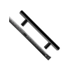 Paslanmaz Metal Kulp - Mutfak ve Banyo İçin, 2 Adet, Mat Siyah