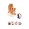Peluş Fareli Kedi Köpek Oyuncağı, Renkli Metal Kafesli, 6 cm