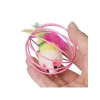 Peluş Fareli Kedi Köpek Oyuncağı, Renkli Metal Kafesli, 6 cm