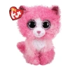 Pembe Kıvırcık Saçlı Kedi Figürü, 15 cm