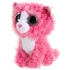 Pembe Kıvırcık Saçlı Kedi Figürü, 15 cm