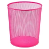 Pembe Tam Delikli Metal Çöp Kovası - 10 L Hacim