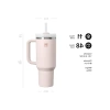 Pipetli Termos Bardak - 1.18 Litre, Pembe Kuvars