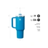 Pipetli Termos Bardak, Mavi, 0.89 Litre