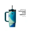 Pipetli Termos Bardak - Turkuaz Desenli, 0.89 Litre