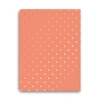 Puantiyeli Mini Defter - Çizgili, Mercan Renk, 14x20 cm