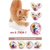 Renkli Fareli Kedi ve Köpek Oyun Topu - 6 cm