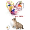 Renkli Fareli Kedi ve Köpek Oyun Topu - 6 cm