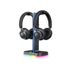 RGB Aydınlatmalı Kulaklık Standı - Ergonomik Tasarım ve USB Portları