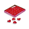 Romantik Dekoratif Küçük Kırmızı Kalp Tealight Mum Seti (50 Adet)