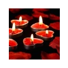 Romantik Dekoratif Küçük Kırmızı Kalp Tealight Mum Seti (50 Adet)
