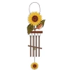 Rüzgar Çanı, Kuş Tüyü Ayçiçeği Tasarımı, 38 cm