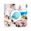 Sabun ve Şampuan Hazneli Silikon Banyo Fırçası, Ergonomik Tasarım
