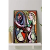 Sanatsal Tablo - Ayna Karşısındaki Kız Tablosu 21 x 30 cm Çerçeveli