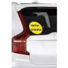 Sarı Zemin Üzerine Siyah Yazılı Acemi Sürücü Sticker - 15x15 cm
