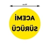 Sarı Zemin Üzerine Siyah Yazılı Acemi Sürücü Sticker - 15x15 cm