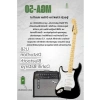 Şarjlı BT Amfili Elektro Gitar Seti - 50W, HSH Manyetik