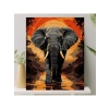 Sayılarla Boyama Tuval Seti - 40x50 cm Fil Temalı