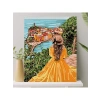 Sayılarla Boyama Tuval Seti - Sarı Elbiseli Kız (40x50 CM)
