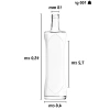 Şeffaf Kavisli Cam Sosluk Seti, 100 ml Hacim, 6 Adet