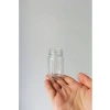 Şeffaf Shot Kavanoz 67 cc, Metal Siyah Kapaklı (6 Adet)