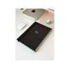 Sert Kapak Spiralli Defter, Lastikli - 20x28 cm, 120 Yaprak + 40 Çizim + 40 Nokta