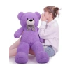 Sevimli 80 cm Papyonlu Peluş Ayı - Lila Renkli Hediye