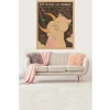 Sevimli Kedi Temalı Kadife Duvar Örtüsü - 70 x 100 cm