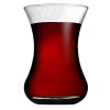 Şık Helezonlu Cam İnce Belli Çay Bardak Seti, 6lı, 125 cc