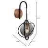 Siyah Boyalı Metal Aplik, E14, 22x24 cm