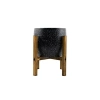Siyah Granit Toprak Saksı - 4 Ayaklı - 19 CM