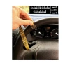 Siyah-Kırmızı İğneli Deri Direksiyon Kılıfı (10 Cm)