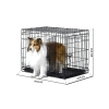 Siyah Metal Köpek Kafesi 91x61x66 cm