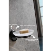 Siyah Yapışkanlı Hazneli Katı Sabunluk