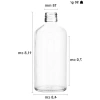 Sızdırmaz Çelik Roll On Kapaklı Cam Şişe, 100 ml