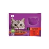Sos İçinde Sığırlı ve Tavuklu Yetişkin Kedi Konservesi, 4 Adet 85 Gr