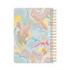 Spiralli Planlayıcı Defter, Lotus Desenli, 17x24 cm