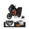 Su Geçirmez Motosiklet Brandası, Miflon Kaplı, Siyah (Medium Topcase)