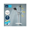 Sürgülü Duş Seti - 110 mm Kare, Yağmur & Jet Akışlı