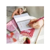 Taşınabilir 9x14 cm Sert Kapak Spiralli Çizgili Not Defteri Seti - 4lü Pembe