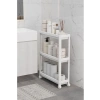 Tekerlekli 3 Katlı Mutfak ve Banyo Organizeri - Beyaz