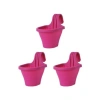 Tom1 Askılı Balkon Saksı Seti, 20 cm, 3 Litre, 3 Adet Fuşya
