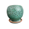 Turkuaz Şekilli 15 Cm Tabaklı Toprak Saksı