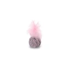 Tüylü Kedi Oyuncağı, Yün Top, Pembe ve Gri, 5 cm