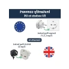 UKden ABye Seyahat Adaptörü - 3 Pinden 2 Pin Dönüştürücü