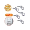 Vidalı Metal Duvar Askısı - 5 ADET Çengelli Tasarım