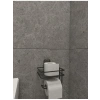 Yapışkanlı Tuvalet Kağıtlığı - Mat Siyah Metal Tasarım