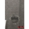 Yapışkanlı Tuvalet Kağıtlığı - Mat Siyah Metal Tasarım