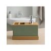 Yeşil Banyo Seti - Bambu Kapaklı, 4 Parça