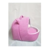 Yıkanabilir Kedi Köpek Yatağı, Kulaklı, Pembe, XL